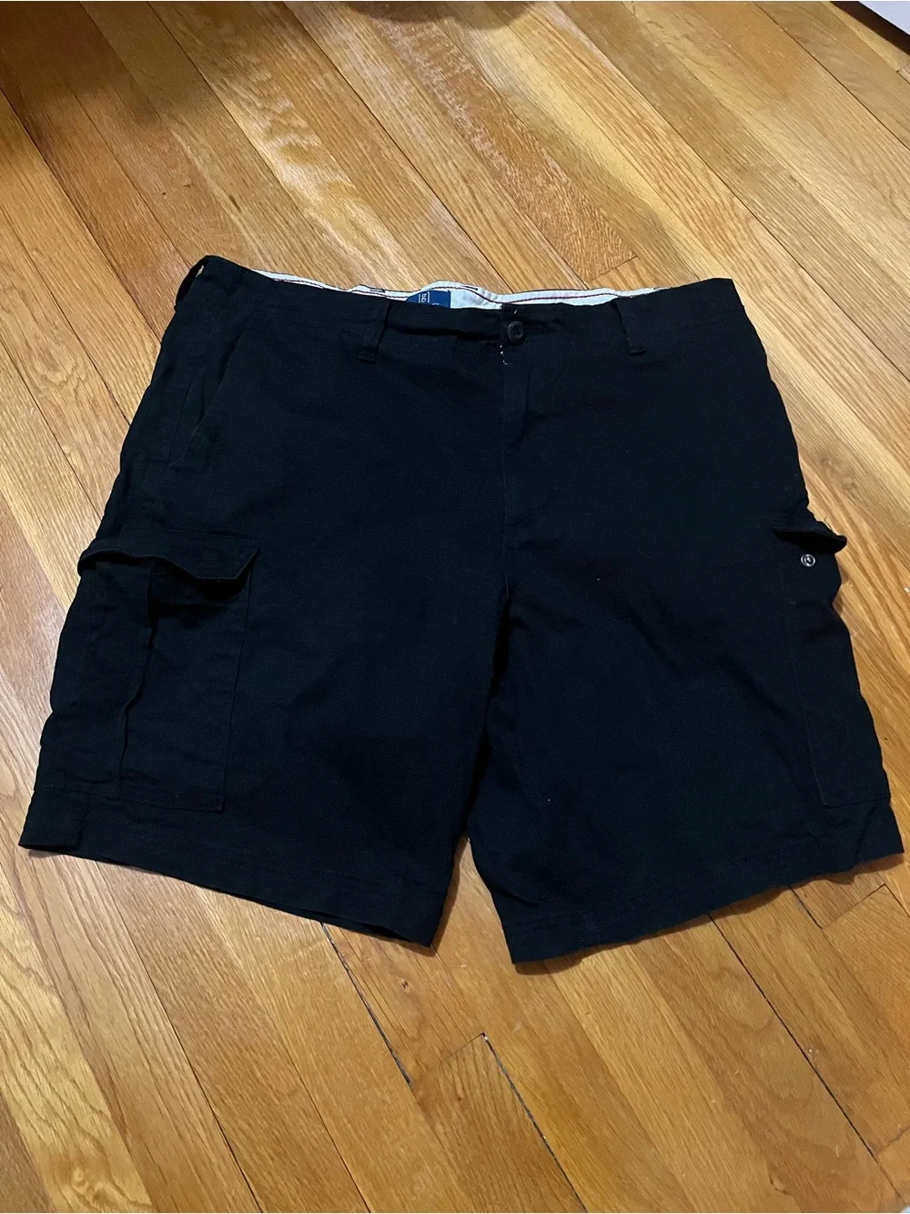George Black Cargo Shorts with Utility Pockets
